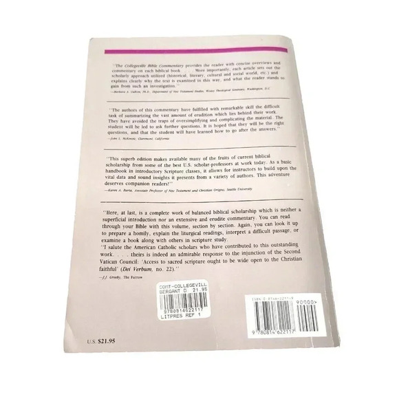 The Collegeville Bible Commentary: New Testament Based on New American Bible - Picture 2 of 2